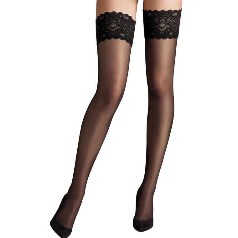 Wolford Satin Touch 20 Stay-Up, Black